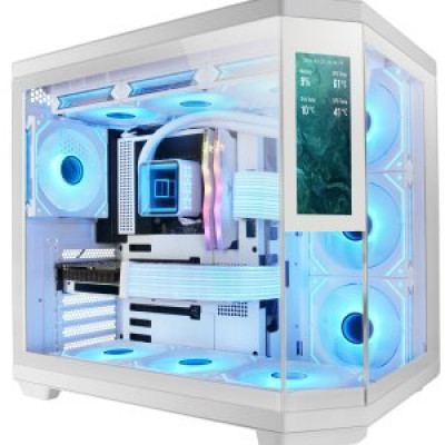 CAJA ATX SEMITORRE GAMING MARS GAMING MC3TCORELCDW 3 CRISTAL TEMPLADO PANTALLA LCD 2x3.5 3x2.5 GPU 4