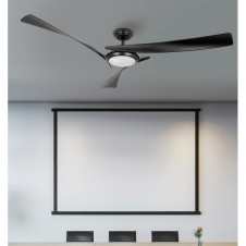 Ventilador Dc Tarento 24w Negro 3aspas 6vel 132d 2424 Lm 3000k, 4000k, 6500k Remoto+ Regulable Intensidad+ Temporizador+ Memoria