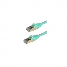 StarTech.com Cable de 1,5m de Red Ethernet Cat6a Aqua sin Enganches con Alambre de Cobre