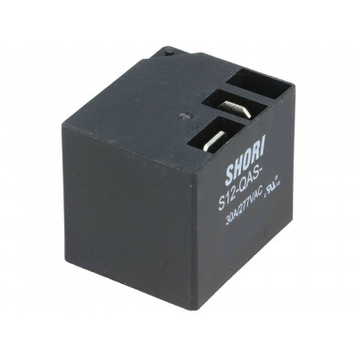 RELÉ 12Vdc 1Cto SPDT-NO 30Amp S12-QAS-12