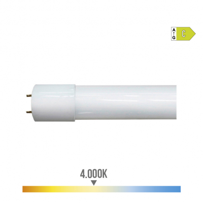 Tubo led t8 12 w 1.940 lm 4.000 k luz día (eq.30w) clase c ø2,6 x 90 cm