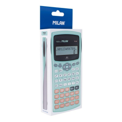 Milan Silver M240 Calculadora Cientifica - Embalaje de Carton - Color Turquesa