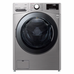 Lavadora LG F1P1CY2T, 17Kg, 1100rpm, Clase E, 101 kWh por 100 ciclos, 74dB centrifugado, Direct Drive, Wifi, Vapor, TurboWash, Inverter, color inox