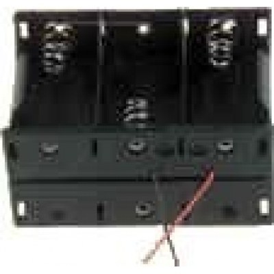 Portapilas R06x6 con Cables 6 pilas AA