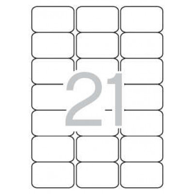 Apli Etiquetas Blancas Permanentes 63.5 x 38.1mm 25 Hojas