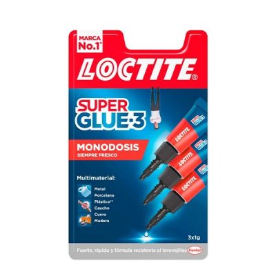 Pegamento en Tubo Loctite Super Glue-3 Mini Trio/ 3 x 1g