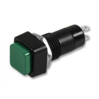 Interruptor Presion Cuadrado OFF-ON VERDE