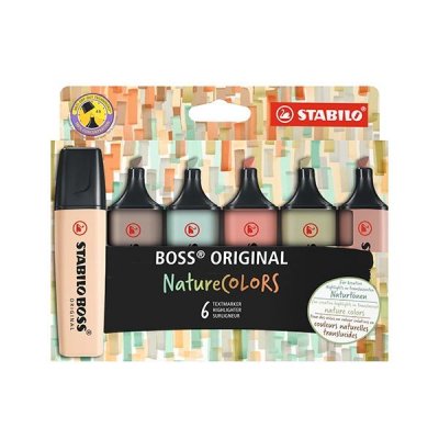 STABILO Paq.6 marcadores fluorescentes Boss NatureColors colores surtidos