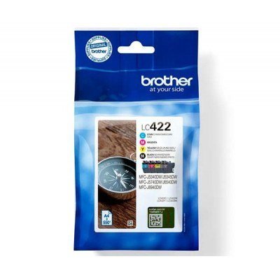 Brother LC422 Pack de 4 Cartuchos de Tinta Originales - LC422VAL