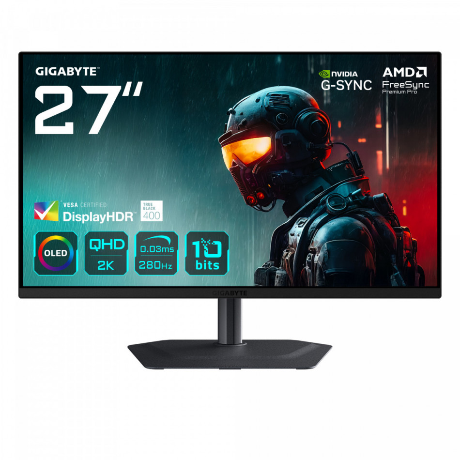 GIGABYTE MO27Q2A Monitor gaming OLED 2K QHD de 27