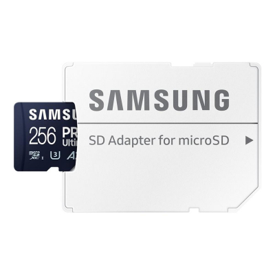 Tarjeta micro sd samsung microsdxc pro ultimate 256gb clase 10 + adaptador sd