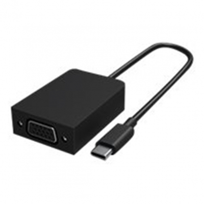 Adaptador usb tipo c a vga microsoft surface macho - hembra - negro
