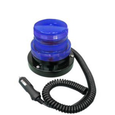 Luz de Aviso AZUL Base Magnética Conector Mechero Automovil 12-36Vdc