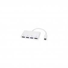 StarTech.com Hub Concentrador USB 3.0 de 4 Puertos - Ladrón USB-C a 4x USB A - Alimentado por el Bus - Blanco