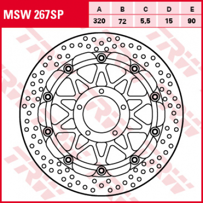 Discos de freno SP Race de alto rendimiento TRW MSW267SP