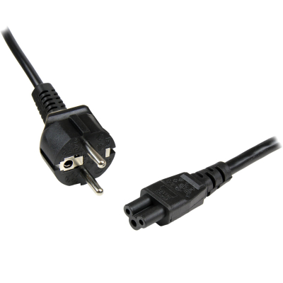 Cable de 2m de Alimentación para Portátiles, Enchufe UE a C5, 2,5A 250V, 18AWG, Cable de Repuesto para Cargador, Cable Hoja de Trébol Mickey Mouse, Cable para Europa, UL