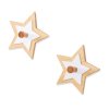 Set 2 perchas infantiles con forma estrella madera/blanco · Polare H121-M9777