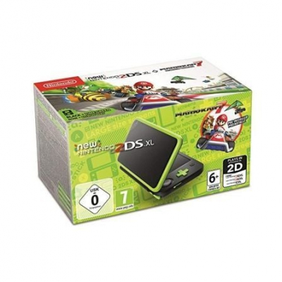 CONSOLA NINTENDO NEW 2DS XL NEGRO LIMA + MARIO KART 7