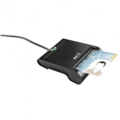 LECTOR DE TARJETAS DNI TRUST 21111 - COMPATIBLE CON DNIE Y SMARTCARDS - USB 2.0 - NEGRO