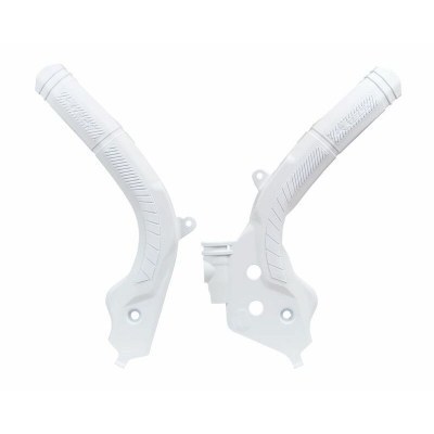 RACETECH Bi-material Frame Guard White R-PRTKTMBN001