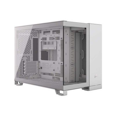 Caja micro - atx semitorre dual corsair 2500x cristal templado white