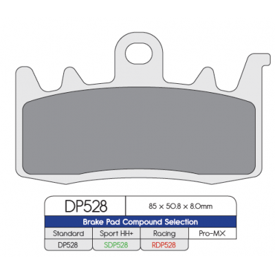 Pastillas de freno metal sinterizado estándar DP BRAKES DP528