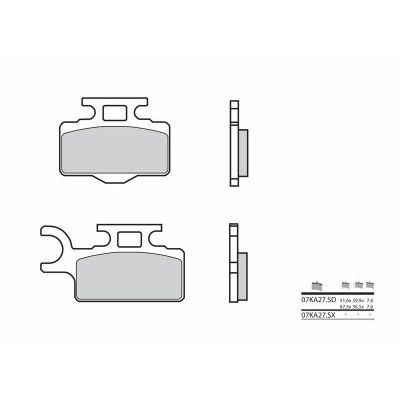 Pastillas de freno sinterizadas Brembo 07KA27SD 07KA27SD