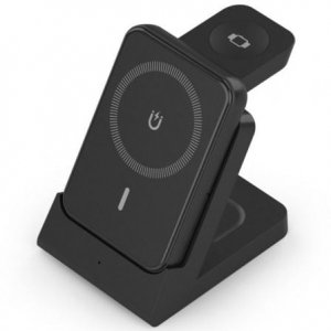 Cargador inalámbrico Aisens USBC 15W 4 en 1, negro