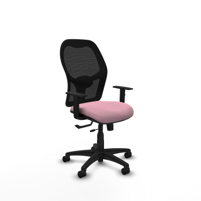 Alocén traslack malla negra bali rosa brazos 1D base poliamida ruedas nailon 50mm