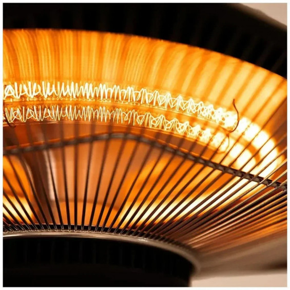 Calefactor de exterior halógeno Cecotec ReadyWarm 2000 Power Ceiling, 2.000 W, 3 potencias, con mando a distancia, negro - imagen 2