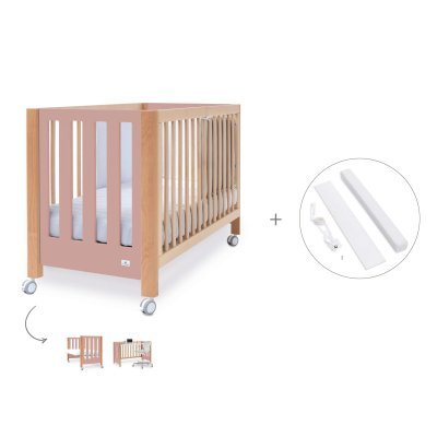 Cuna colecho 60x120 cm (3en1) madera/rosa · Occa