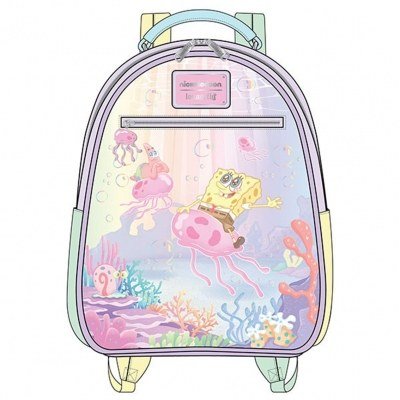 Mini mochila loungefly nikelodeon bob esponja medusas pastel