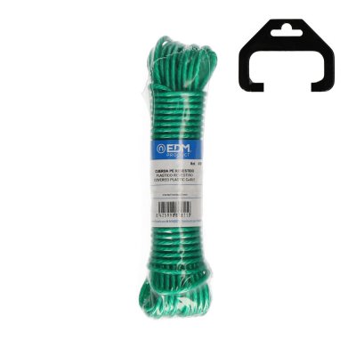 Cuerda plástico verde revestido pvc tendedero 10 m