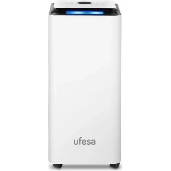 Deshumidificador Ufesa Deshumidificador DH5020 para estancias hasta 40 m², 20 litros/día, depósito 4 litros, 43 dB, secado de ropa, para 40 m², blanco