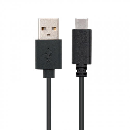 Nanocable - CABLE USB 2 3A, TIPO USB-C/M-A/M, NEGRO, 0.5 M