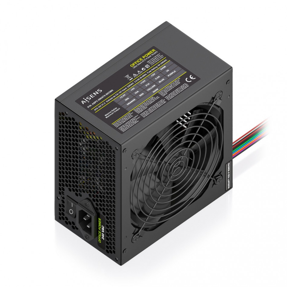 AISENS - FUENTE ALIMENTACION ATX 500W OEM, NEGRA
