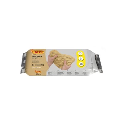 Jovi Air Dry Pasta para Modelar 250gr - Endurecible al Aire - Tacto Fresco - Facil de Moldear - Multi-Superficie - Secado en 24H - Acabado Fino - Color Ocre