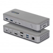 StarTech.com Docking Station USB-C - 3 Monitores 4K (2x 4K60Hz + 1x 4K30Hz) - PD 100W - 6 Puertos USB 10Gbps - GbE - DisplayPort + HDMI - Dock Tipo C