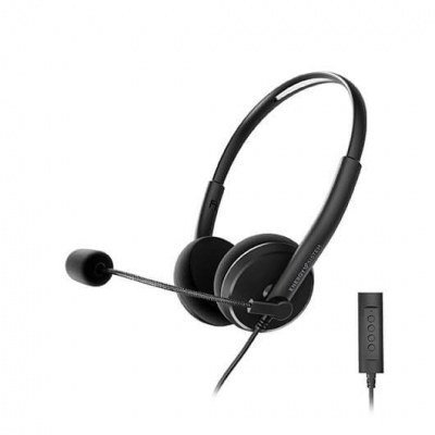 Auriculares micro energy sistem headset office 2+ negro supraural - 30mm - jack 3.5mm - antipop - 20hz - adaptador usb