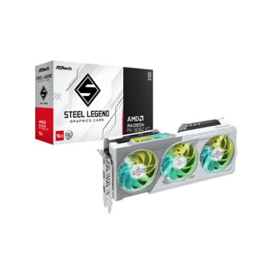 Tarjeta grafica asrock rx 9060xt steel legend rgb 16gb gddr6 - 2x dp - 1x hdmi pci express 5.0