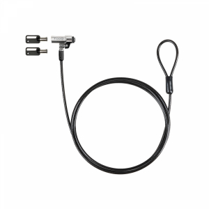 TooQ - Cable de Seguridad Tipo NANO con Llave para Portátiles 1.5 metros, Gris Oscuro