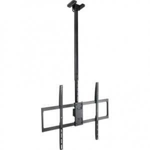Soporte de techo TooQ LPCE11100TSLI-B, 50-100 pulgadas, hasta 80 kg, VESA 800 x 600 mm, giro ±180°, incl. 0°/-25°, mástil 1090-1690 mm, negro