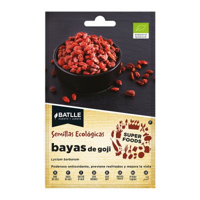 Sobre con semillas eco super foods de baya de goji