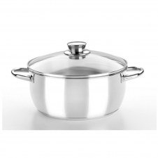 CACEROLA MONIX OPTIMA 26CM 5L INOX C/TAP.CRISTAL