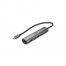Lindy 43384 hub de interfaz USB Tipo C 10000 Mbit/s Gris
