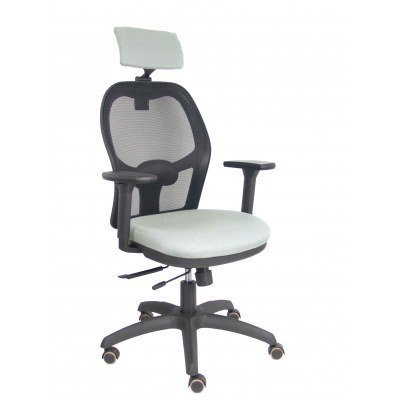 Silla Jorquera traslack malla negra asiento bali gris claro brazos 3D cabecero regulable