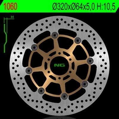 Disco de freno NG 1060 Ø320 x Ø64 x 5 1060