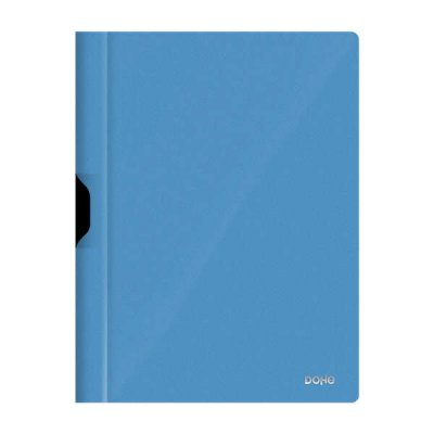 Dohe Dossier con Clip Metalico - Tamaño A4 - Fabricado en Polipropileno Opaco de 350 Micras - Color Azul