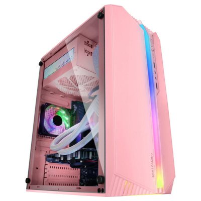 Caja Gaming Minitorre Mars Gaming MC-S1/ Rosa