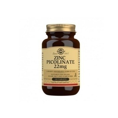Solgar Picolinato Zinc 22mg 100 Comprimidos